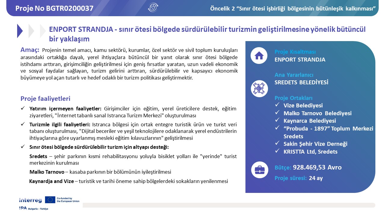 ENPORT STRANDJA projesine genel bakış