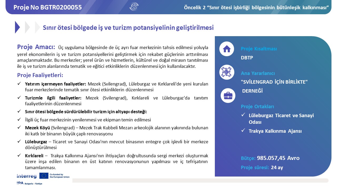 DBTP projesine genel bakış